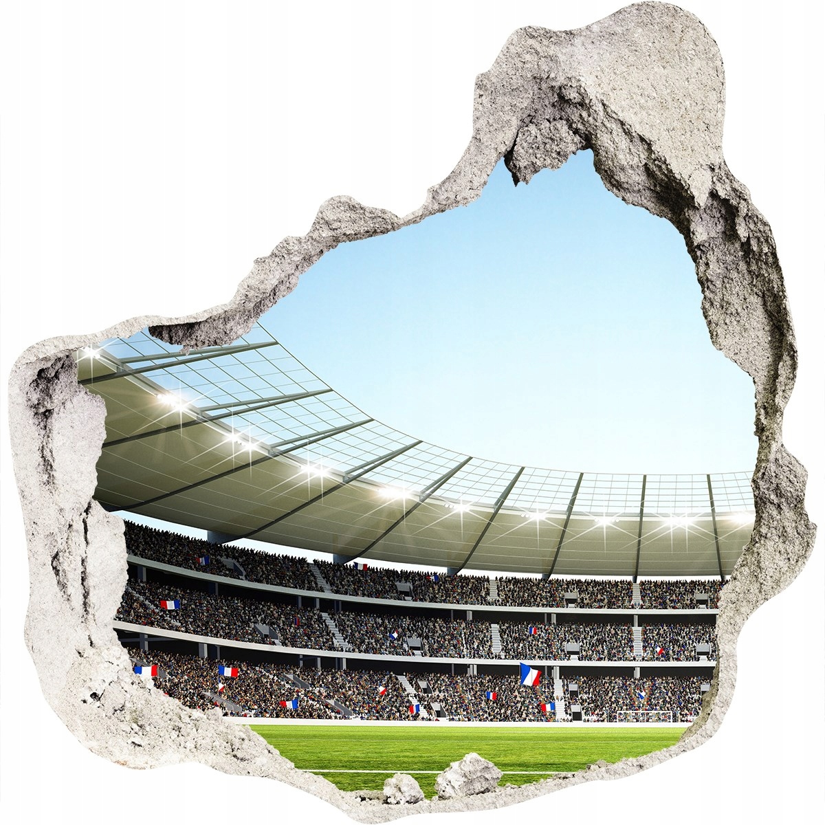 

Fototapeta dziura na ścianę 3d Stadion Francja