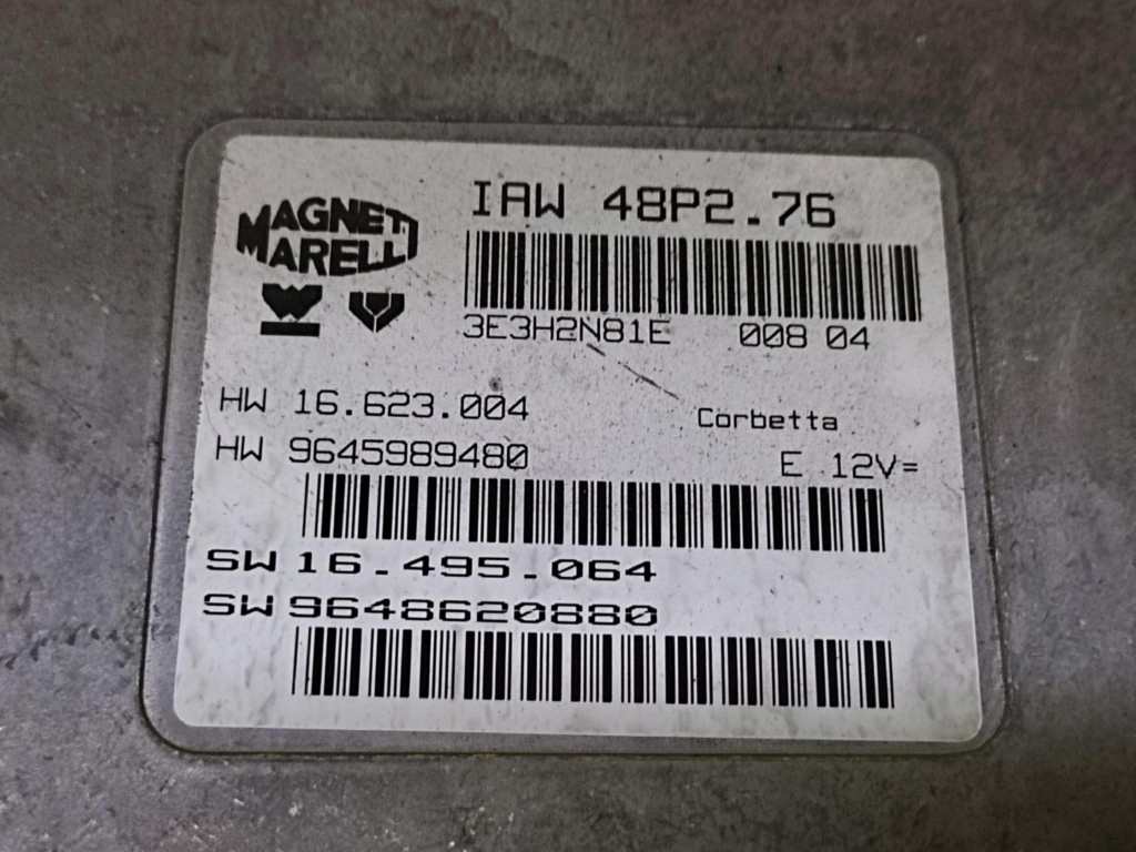 PEUGEOT 206 control unit of the engine 9648620880