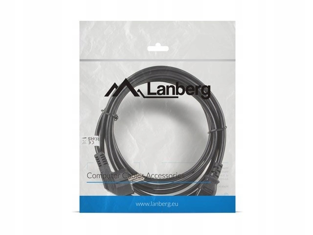 Lanberg Kabel zasilający Cee 7/7 Iec 320 C13 Vde 3M czarny