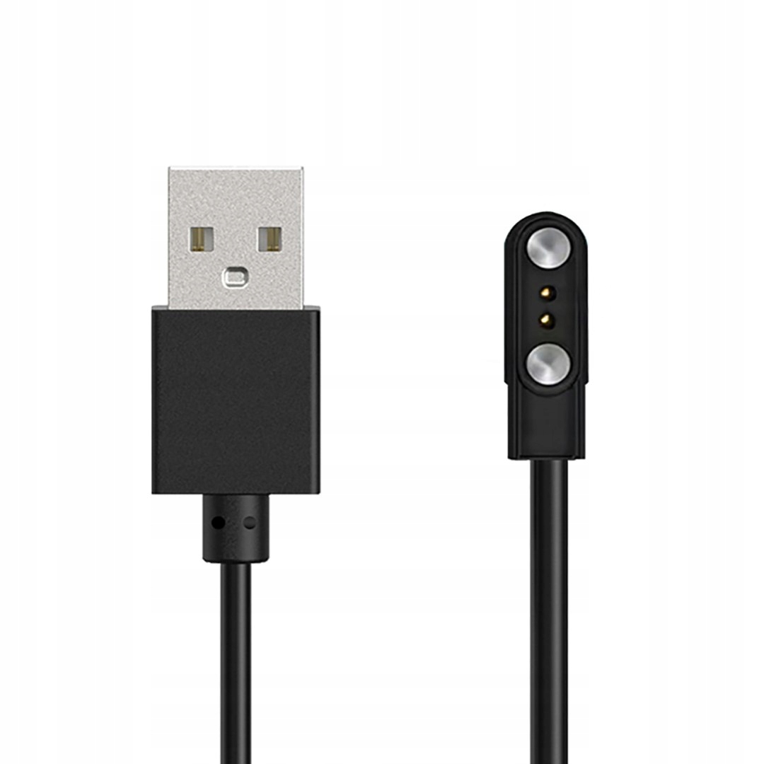 Ładowarka magnetyczna 2-pin 2.8 mm do smartwatchy 60 cm czarna