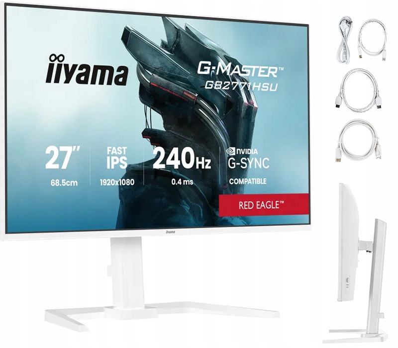 Biały iiyama G-Master GB2771HSU-W1 Red Eagle 27 Ips Led 240Hz 0,4ms