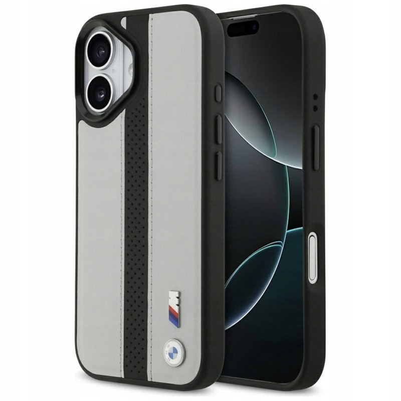Bmw M Perforated Stripe Logo MagSafe – Pouzdro pro iPhone 17 (šedé)