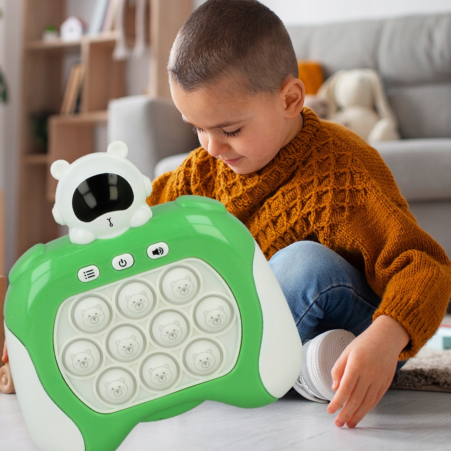 GRA ZRĘCZNOŚCIOWA POP IT POPIT ELEKTRYCZNA ANTYSTRESOWA LED DŹWIĘKI KOSMOS Certyfikaty, opinie, atesty CE EN 71