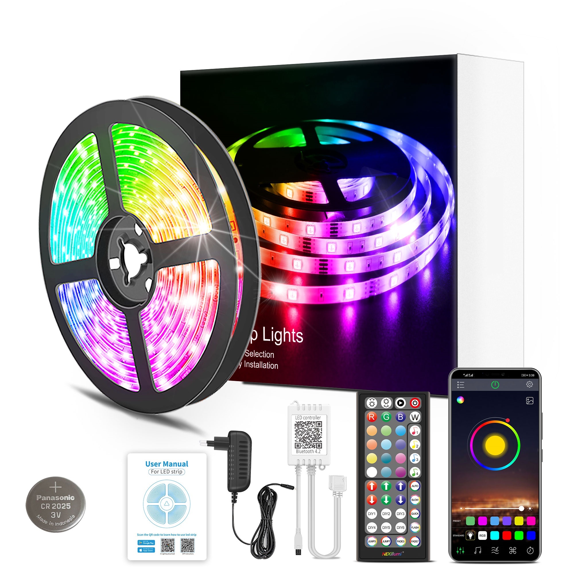 

Taśma Led 10M Rgb 5050 Bluetooth Aplikacja Mobilna