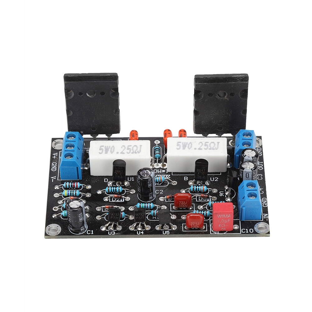 2SC5200 + 2SA1943 Płytka wzmacniacza mocy 100W