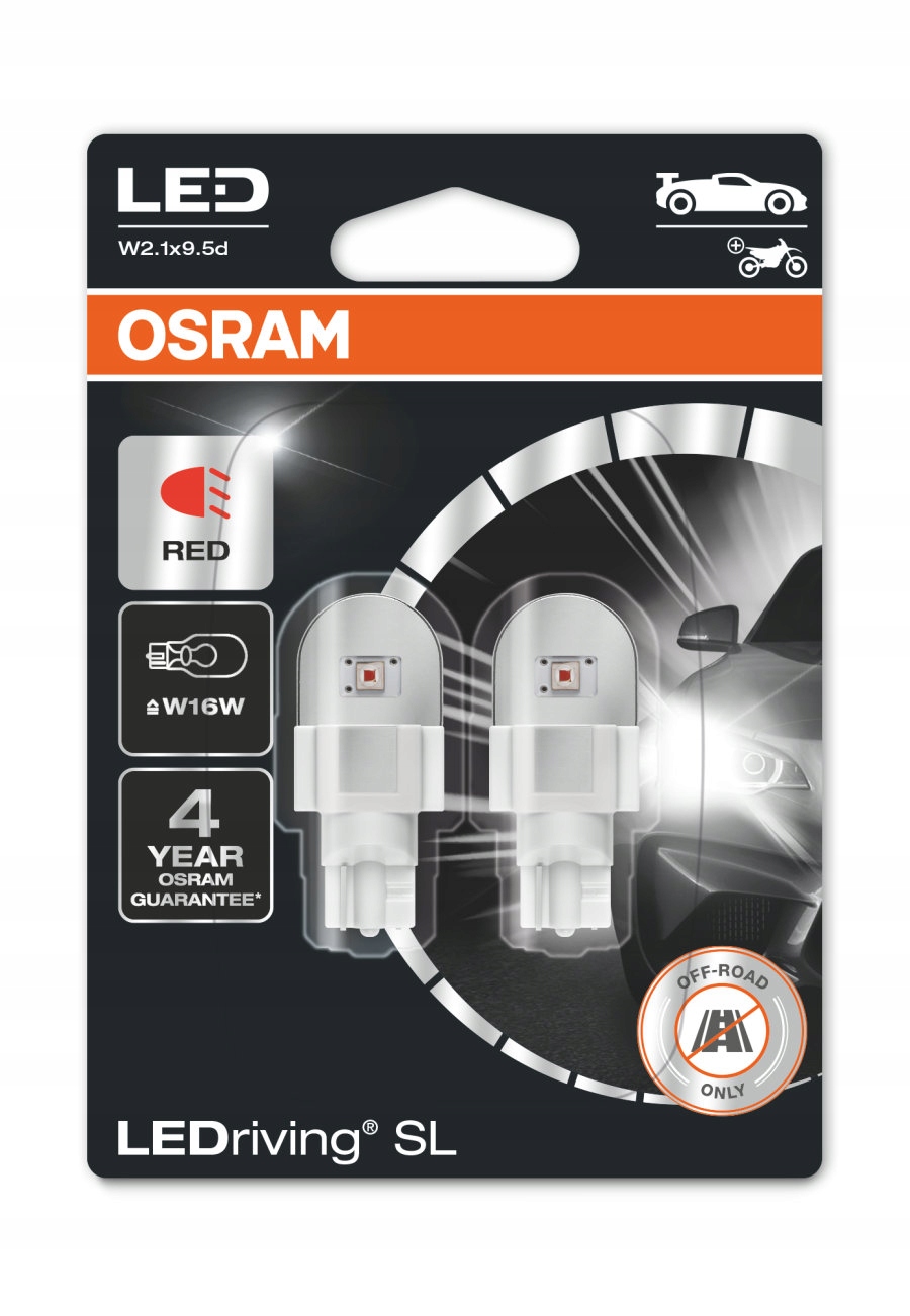 

Osram żarówki Led Premium W16W Czerwona