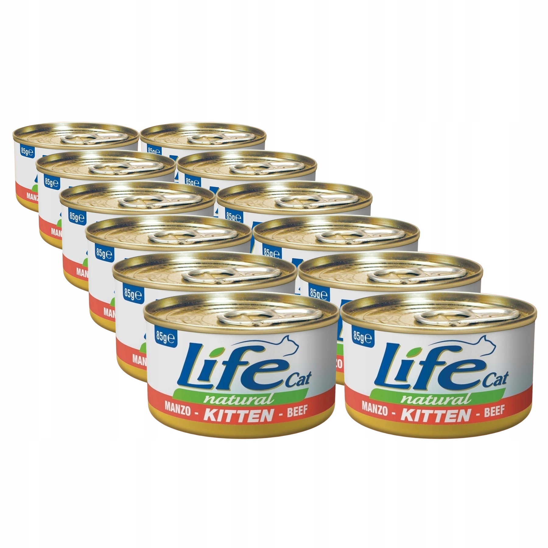 Life Cat Natural Kitten Krmivo pro koťata konzerva Set 12x85 g Hovězí maso