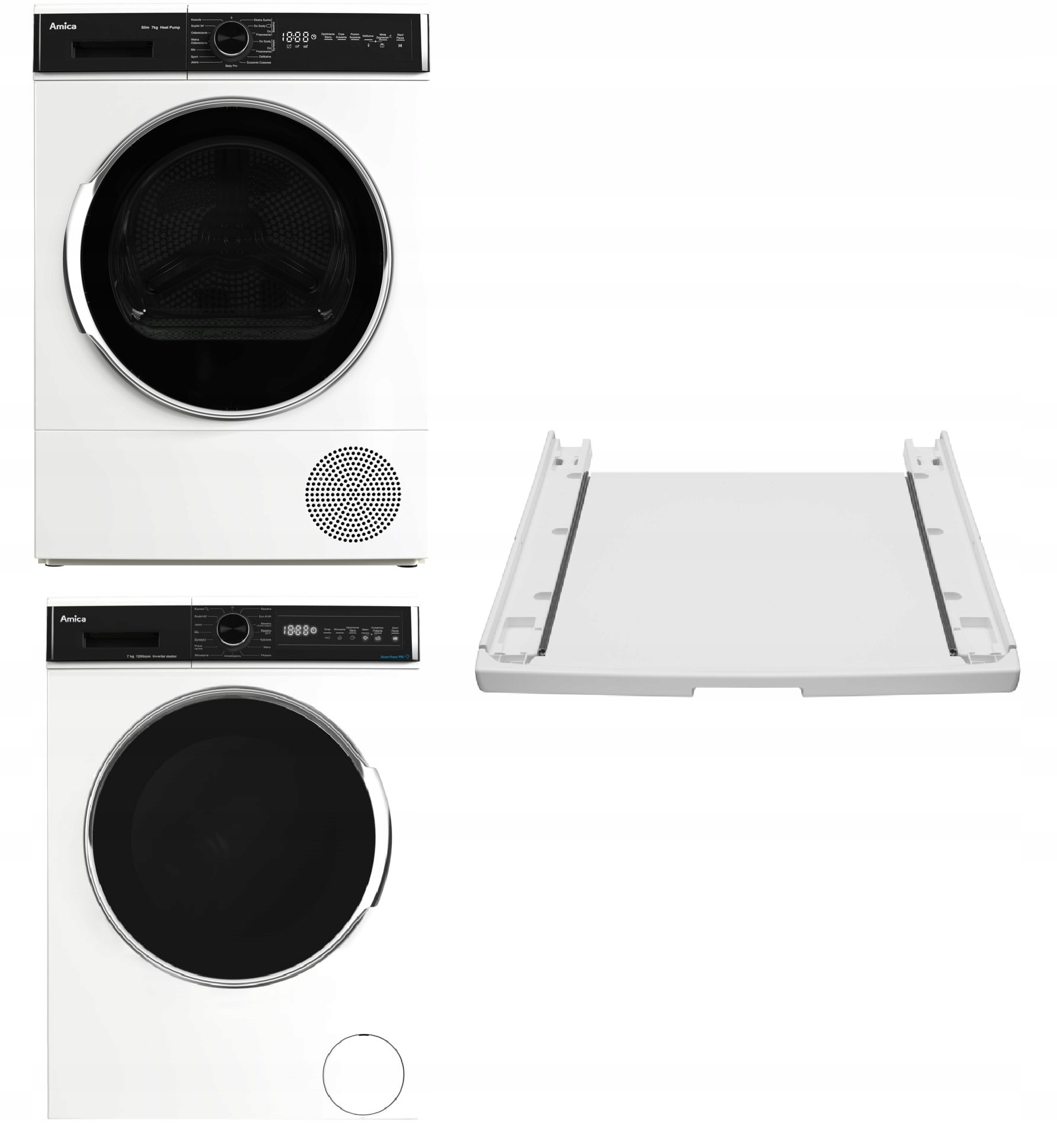 Zestaw Agd Amica Pralka Suszarka Łącznik 7kg