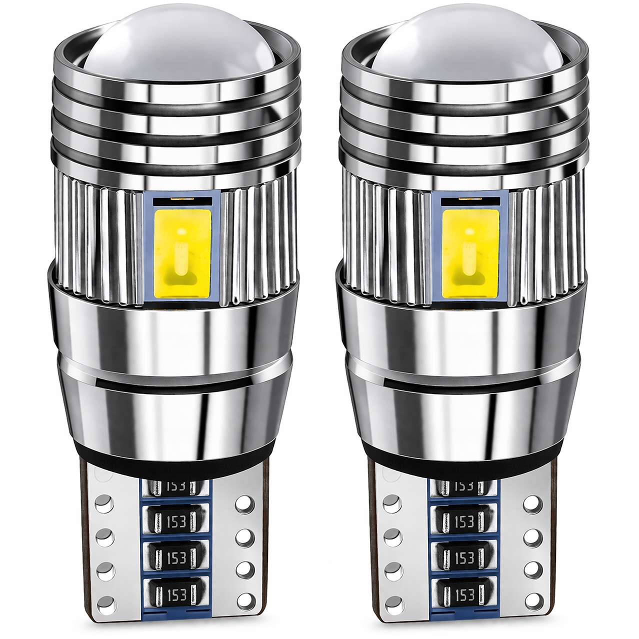 Żarówki Led W5W T10 Canbus Aluminium Soczewka Mocne 6 Led Postojowe 2 Szt.