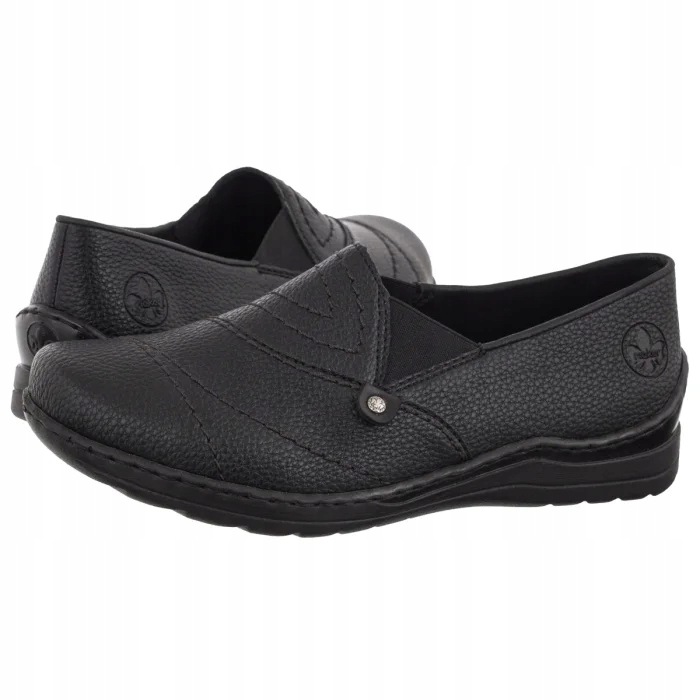 Dámské pohodlné boty Mokasíny Rieker Černé 48961-02 Black
