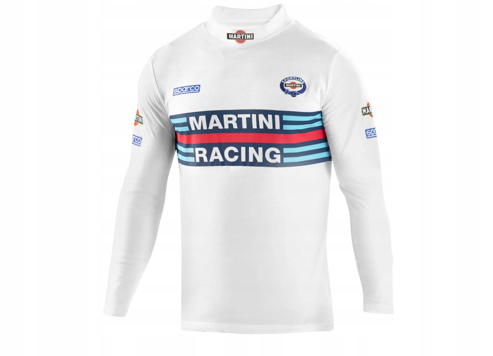 Sparco tričko s dlhým rukávom Martini Racing, farba biela, veľkosť XL
