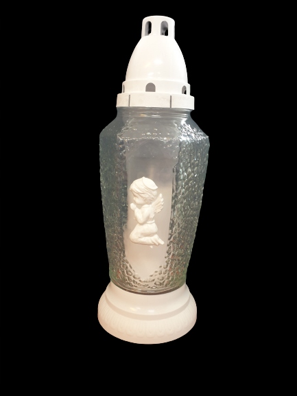 

Znicz nagrobny szklany Lampion L-301