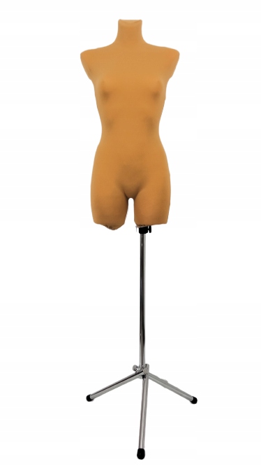 Dámská krejčovská figurína 34/36 karamelová xs kovový stojan trojnožka dx