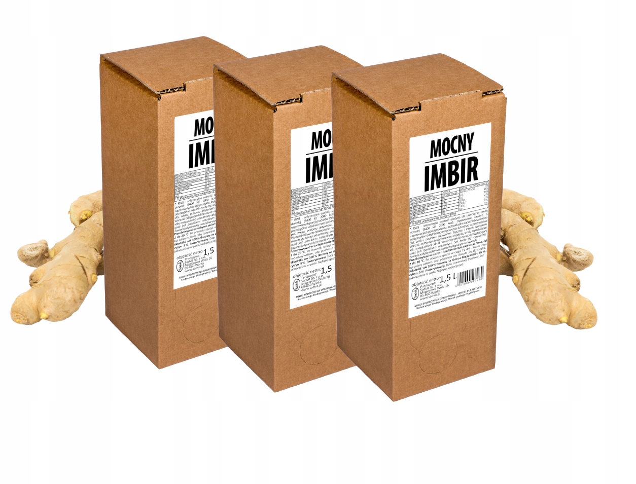 sok z imbiru 100% z cytryną Nfc tłoczony 3x1,5L do herbaty bez cukru