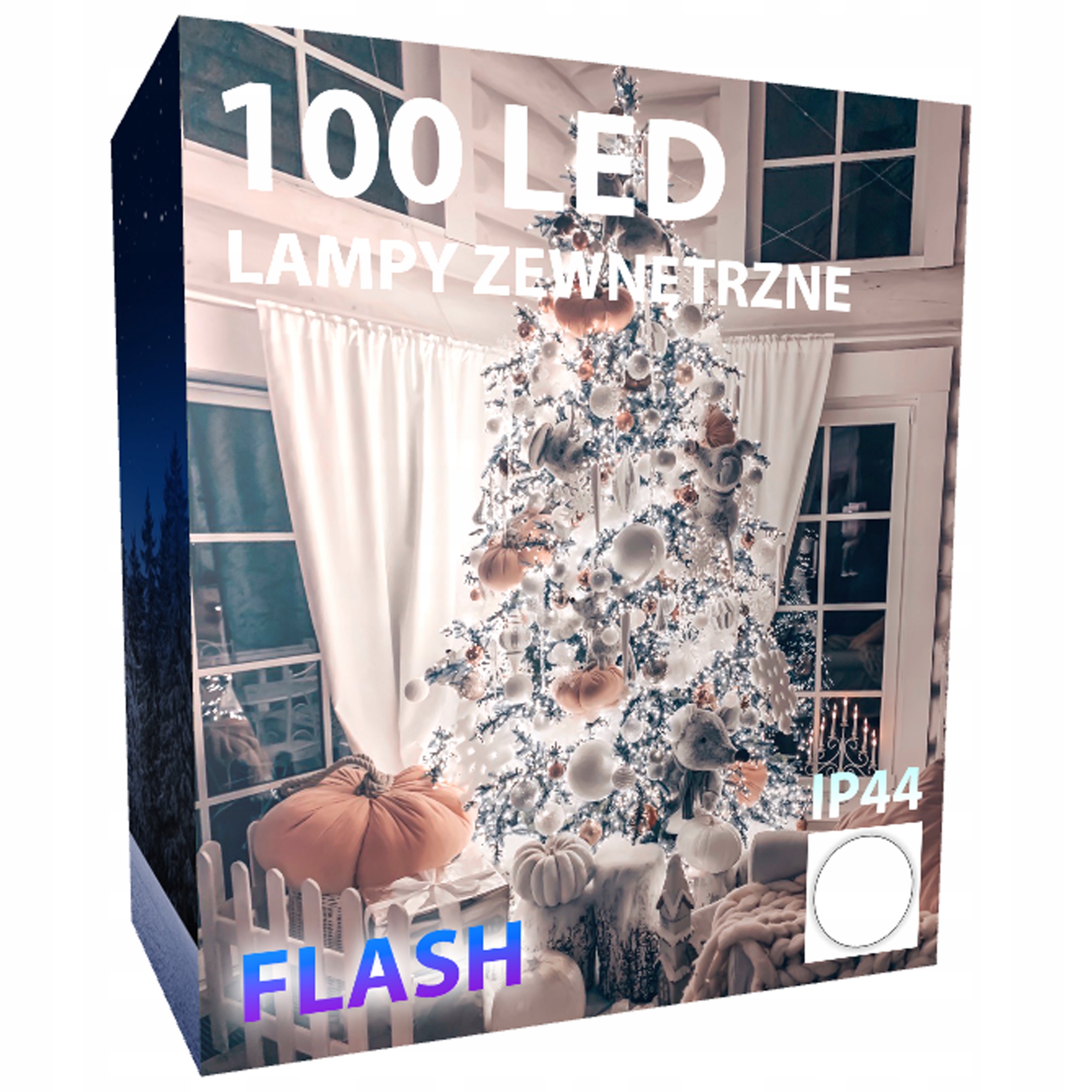 

Lampki Choinkowe 100 Led Zewnętrzne Stałe+flash W