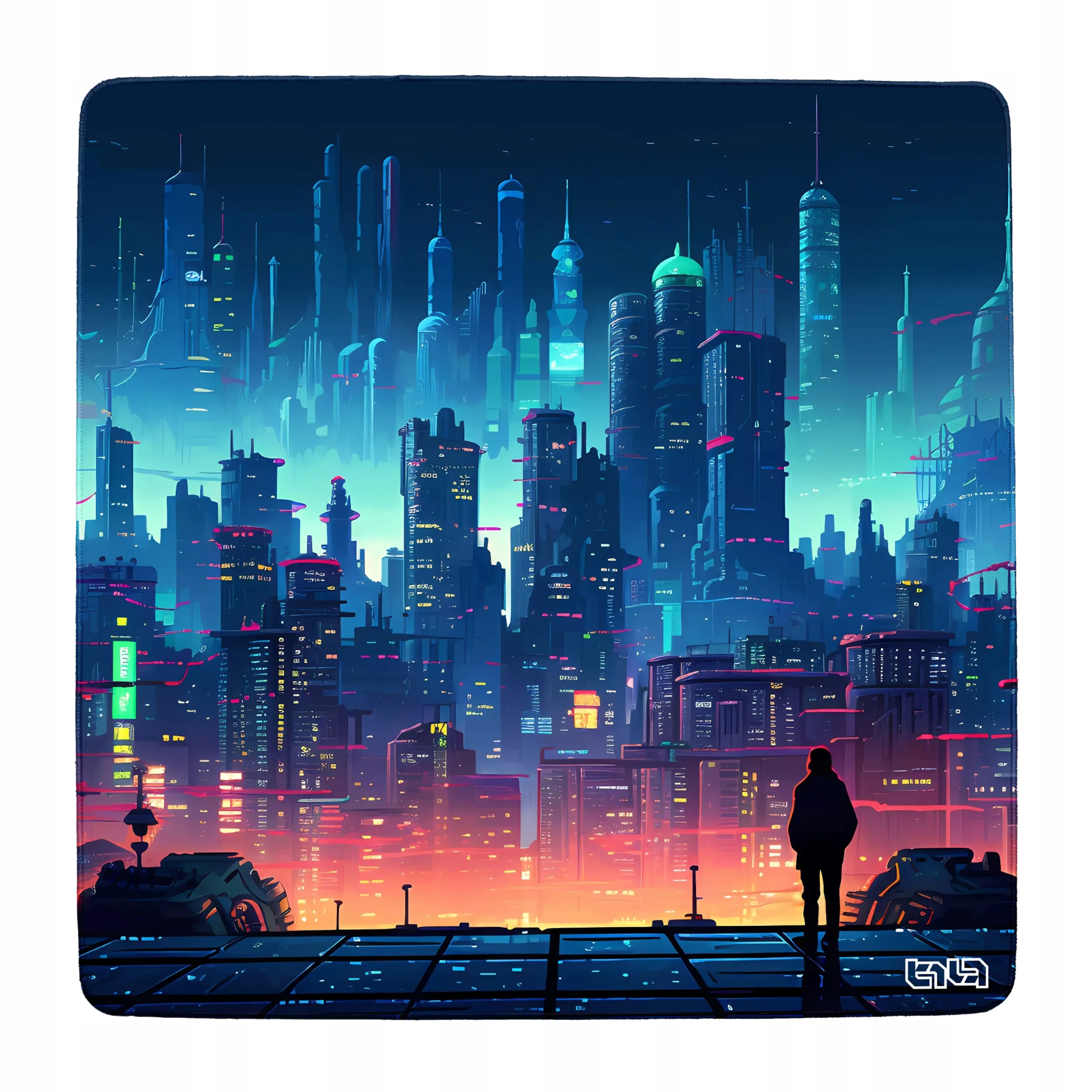 Ochronna Mata Pod Krzesło Retro Cyberpunk 100x100 Tilt Ochrona podłogi