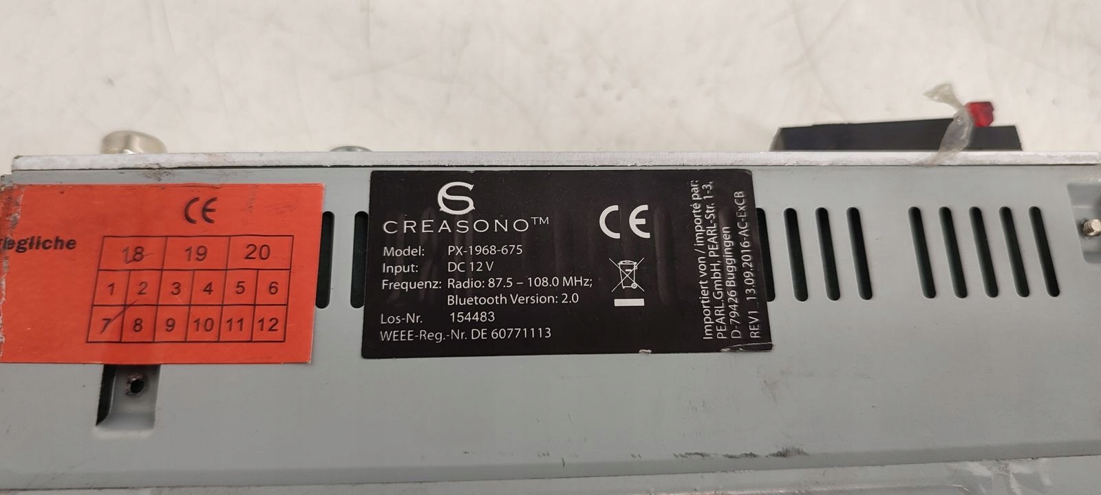 Radio Creasono PX1968 Citroen C2