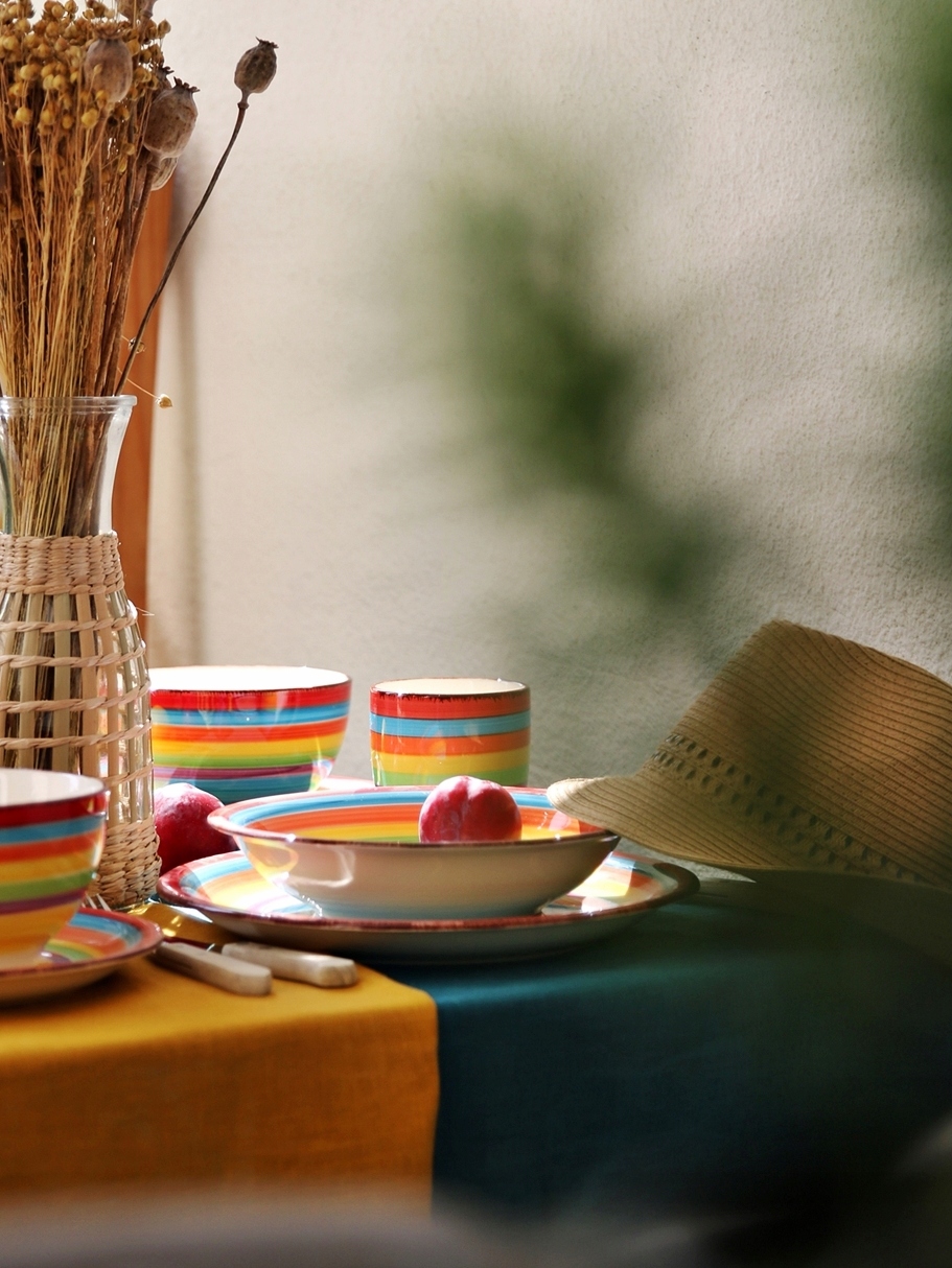 TALERZ DO ZUPY głęboki 21cm MEXICO 6szt Kolor wielokolorowy