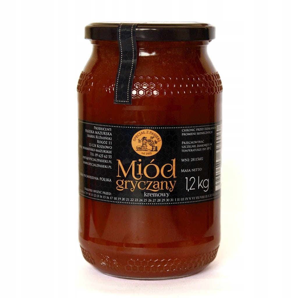 Krémový pohankový med 1,2 kg – Specjał Z Pasieki