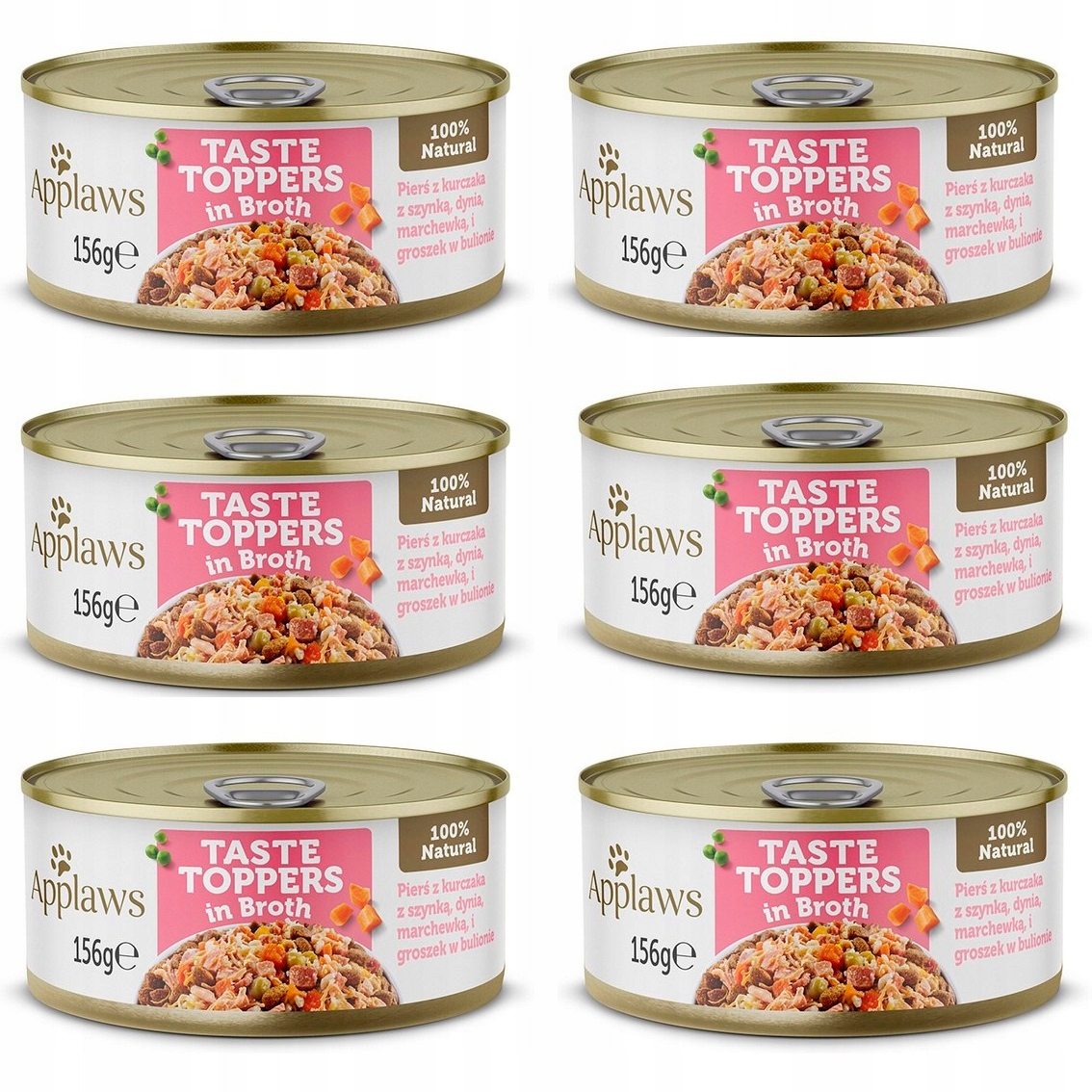 Levně Applaws Pes konzervovaný 156g Tt Kuřecí Prsa Šunka Zelenina ve vývaru
