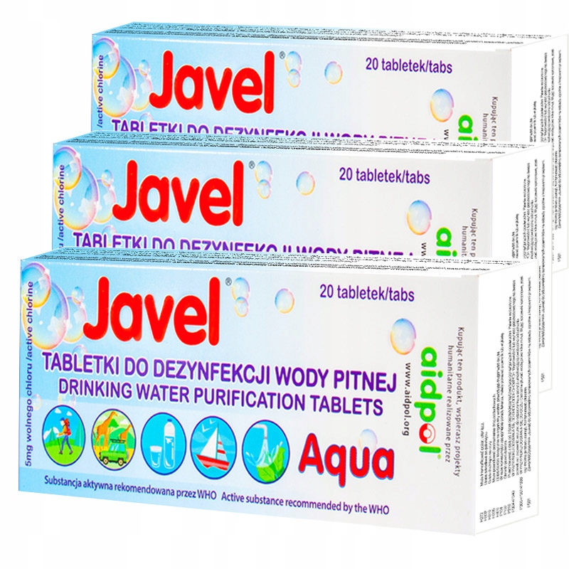 Таблетки для очистки воды JAVEL AQUA 60 tab