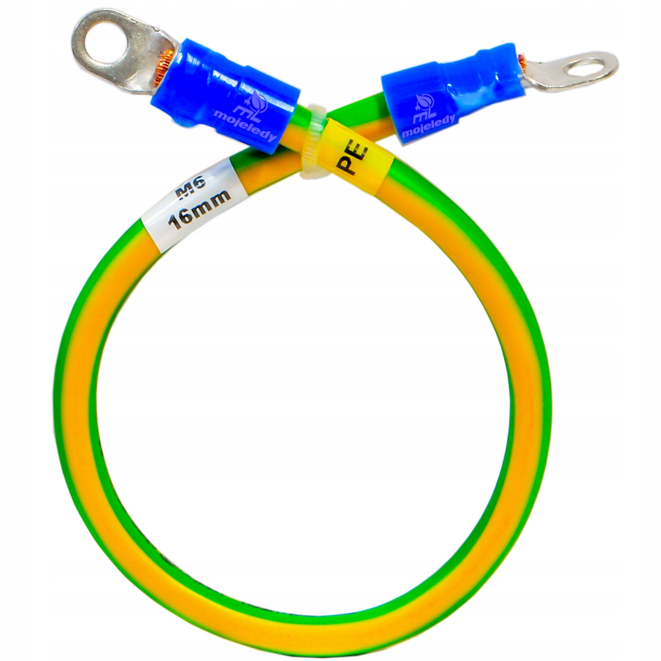 

30cm przewód uziemiający Końcówka oczkowa M6 16mm