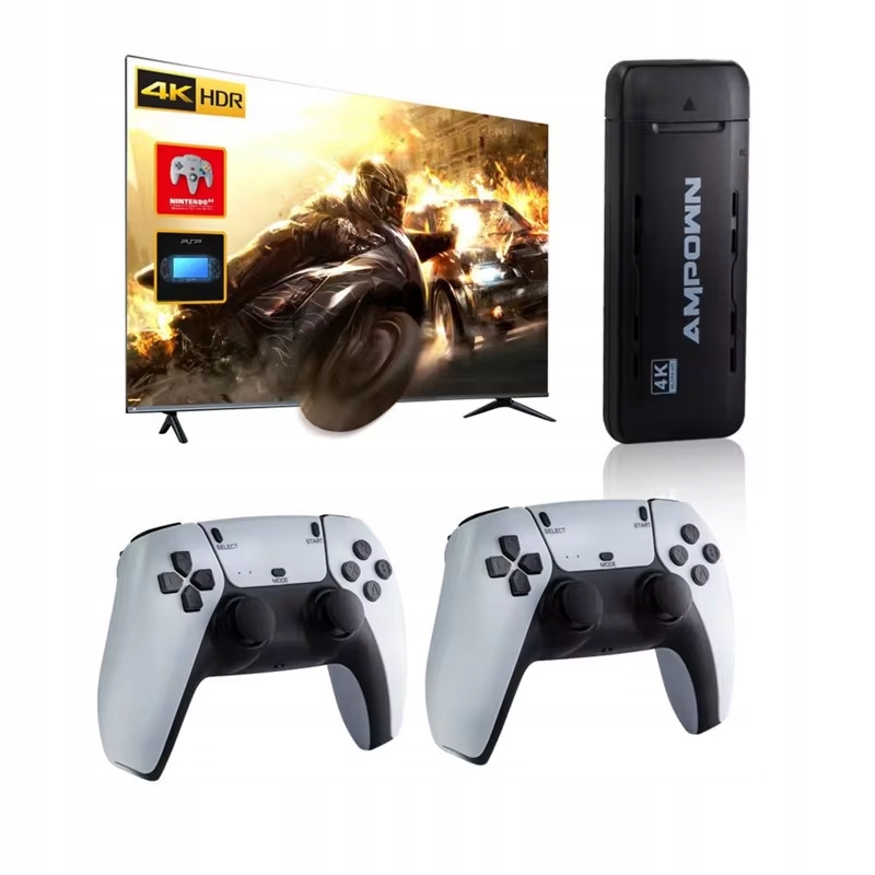 Domácí herní konzole Tv 2.4G bezdrátová Hd 4K Arcade 64GB 20000 her