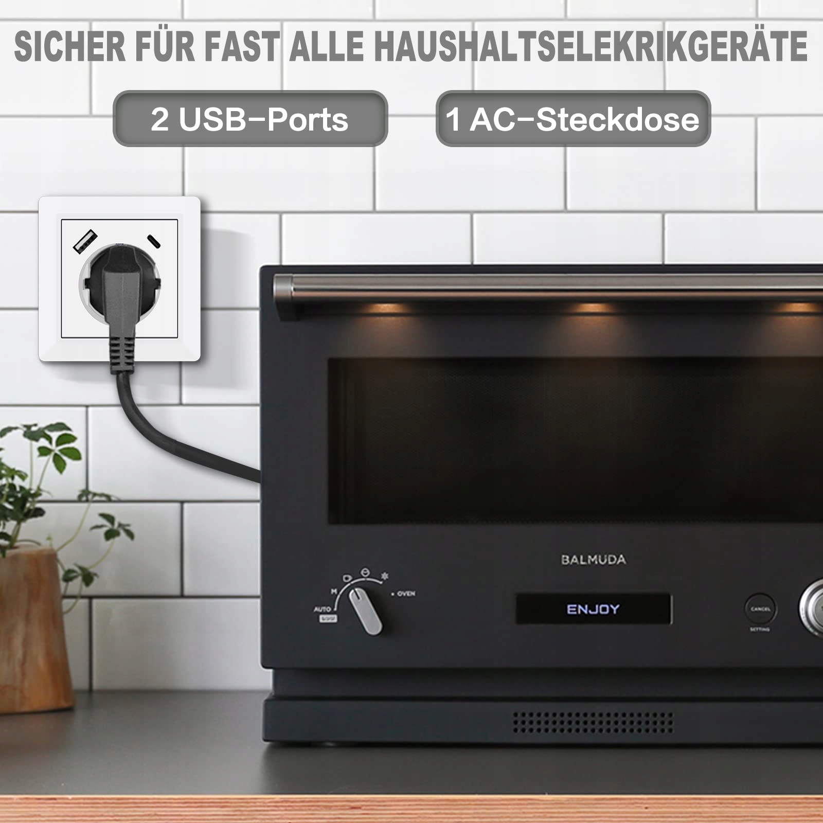 Gniazdo ścienne USB Typ C 5V 3,4A Białe System 55 — miniatura 7