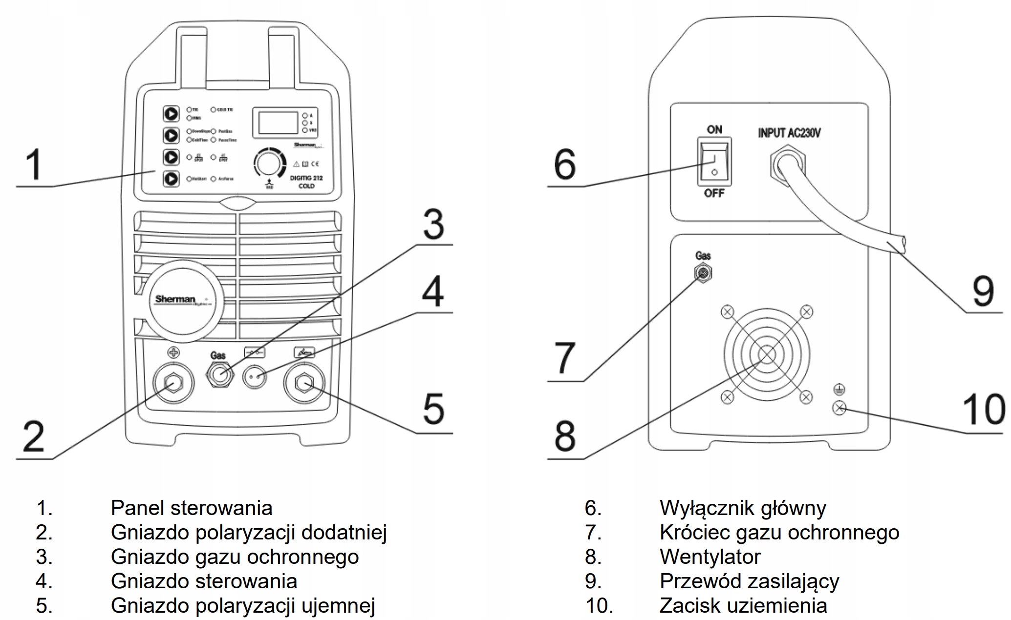 Spawarka PROSTOWNIK INWERTOROWY DIGITIG 212 COLD Waga urządzenia 7.3 kg