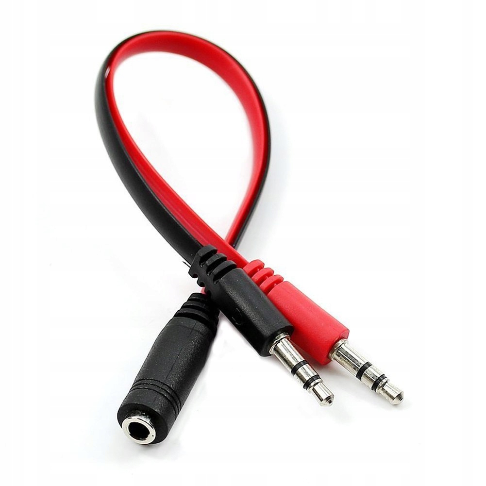 

Adapter Żeński Jack 3,5MM 4PIN-2x Męski 3,5MM 3PIN