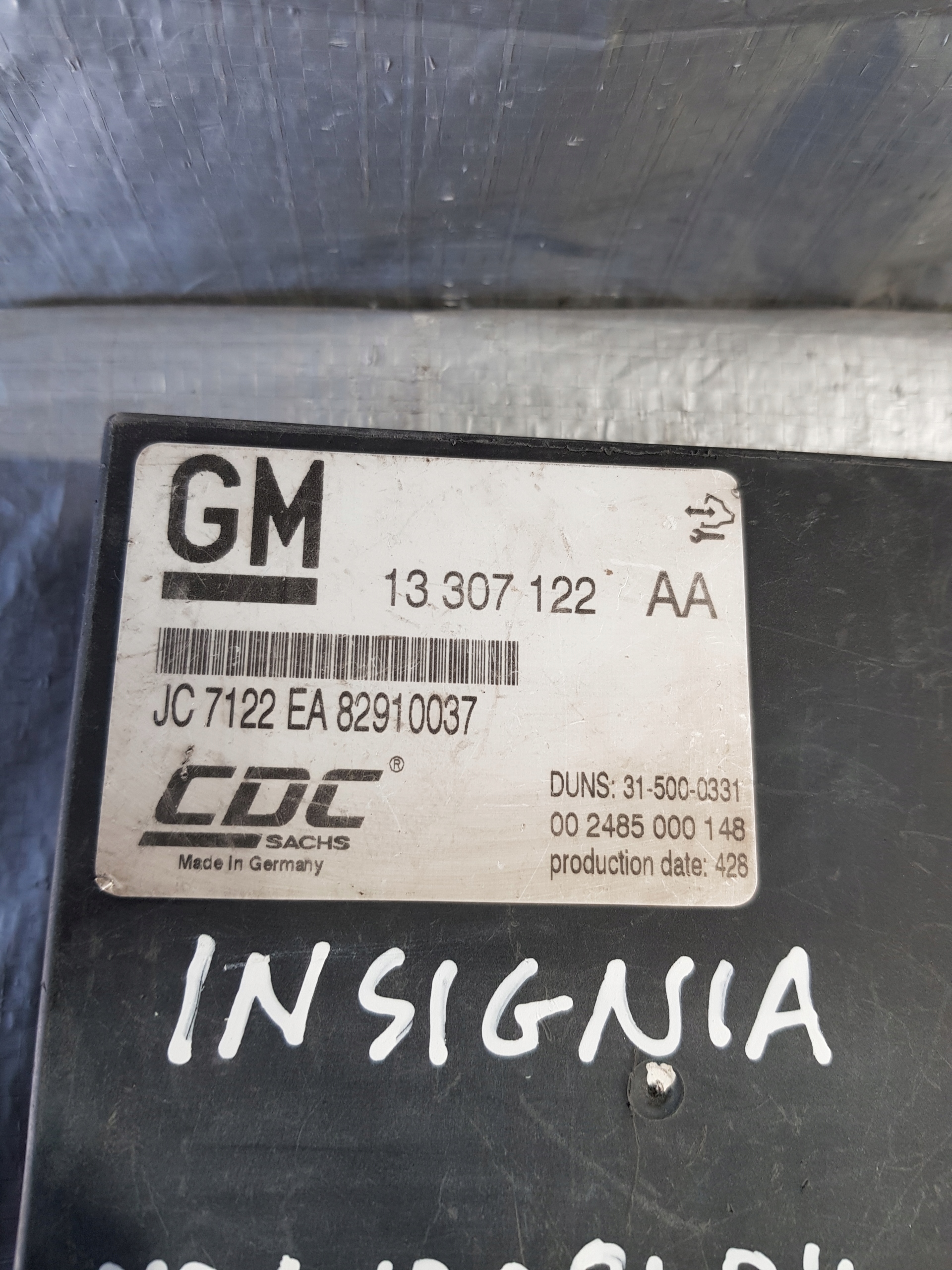 OPEL INSIGNIA A module control unit springing IDS 13307122AA