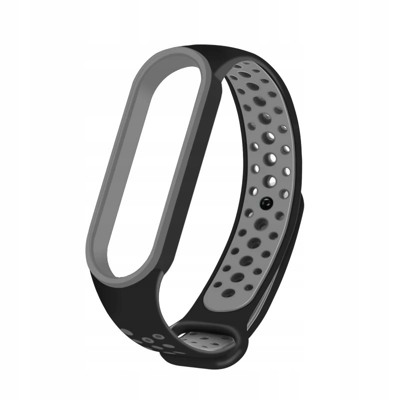 

Pasek Perforowany Do MI Band 5/6 | Black Gray