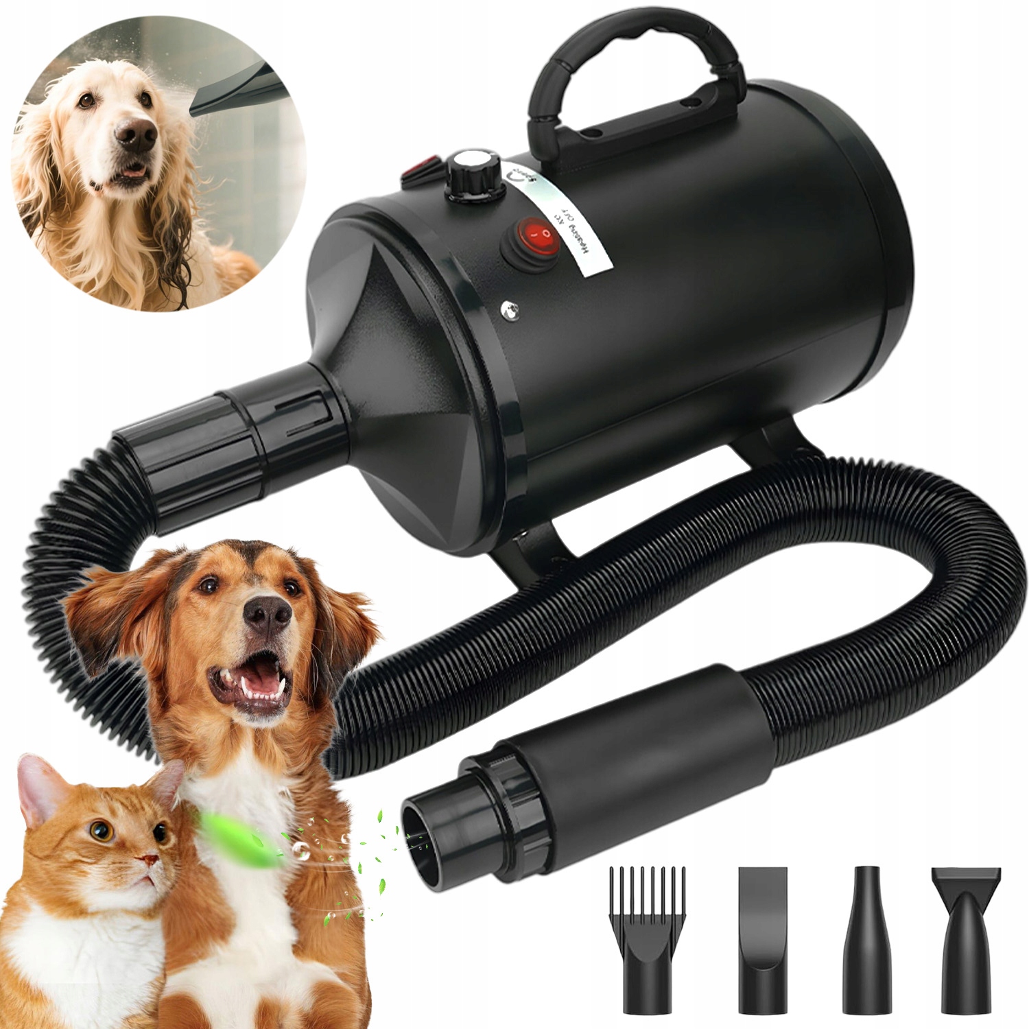 Sušička Pro Psy A Kočky Groomerská Na Srst Vlasů 2800 W Výkonná