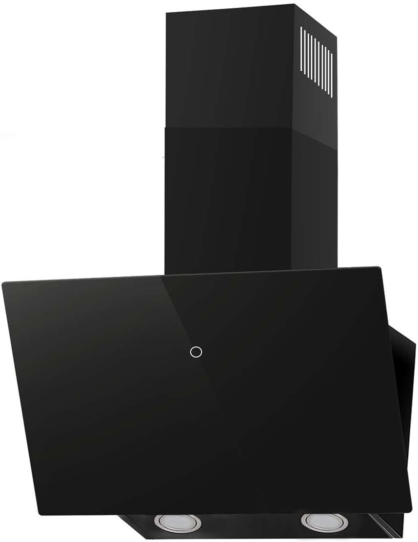 Sndoas Czarny Okap Kuchenny 60CM A++ 9 Poziomów Dotykowe Sterowanie Led 70W