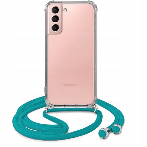 

Etui Crossbody do Samsung S21 Turkus Sznurek Case