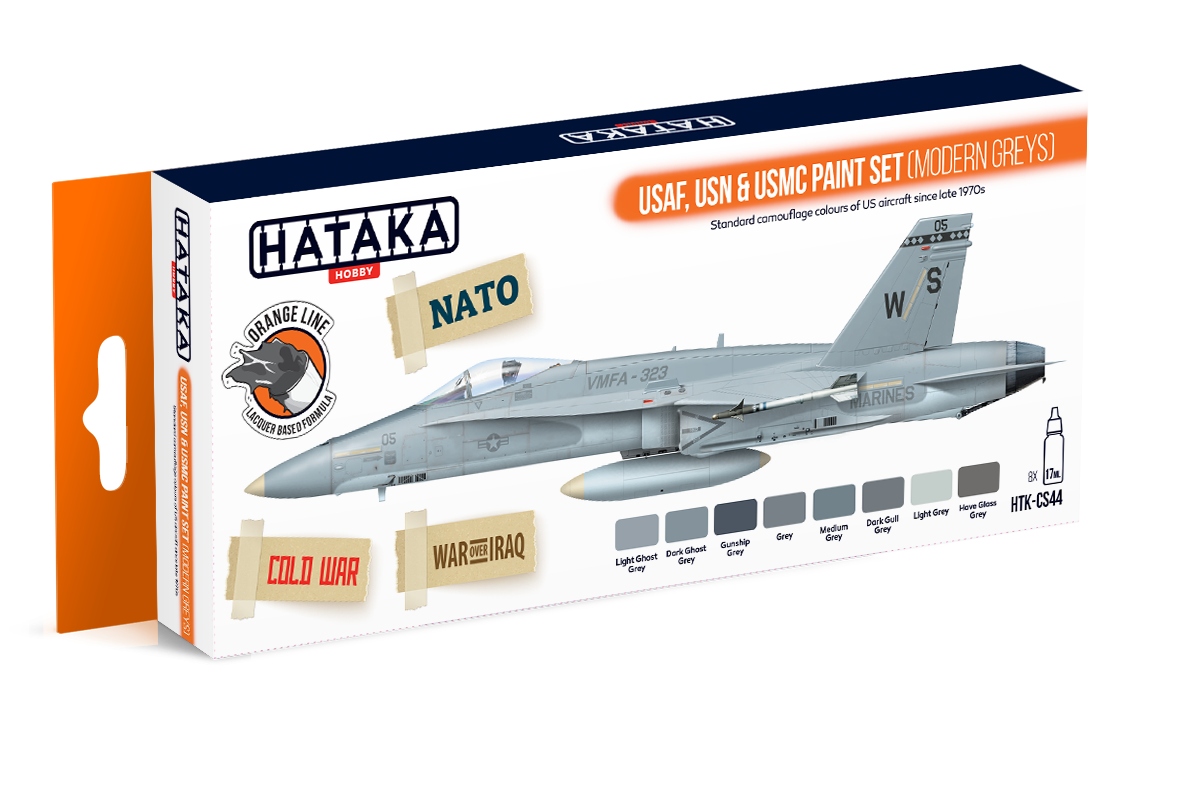 Sada barev Hataka CS44 Usaf, Usn a Usmc (moderní šedé)