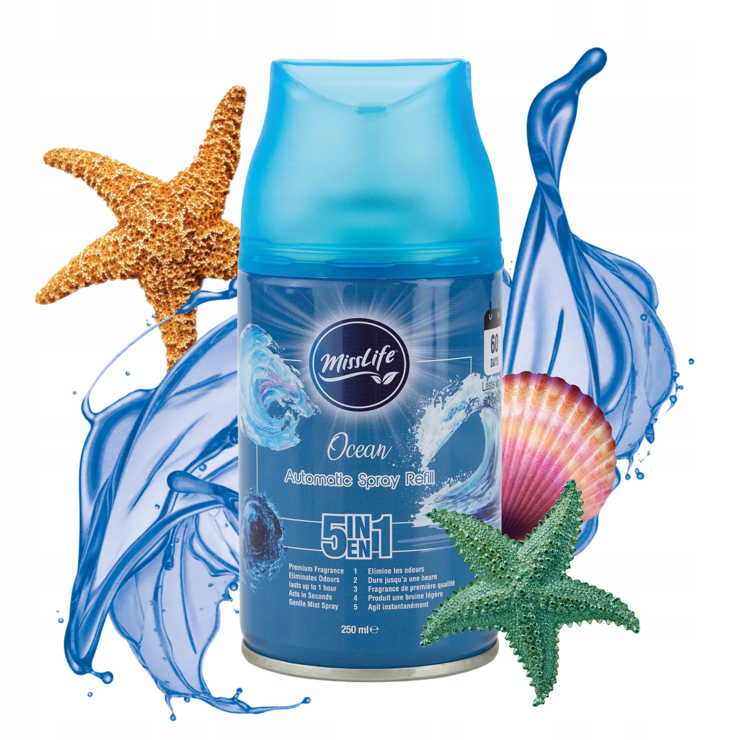 ODŚWIEŻACZ POWIETRZA AUTOMATYCZNY WKŁAD ZAPACH DO DOMU 250 ml 6 szt XL Stan opakowania oryginalne