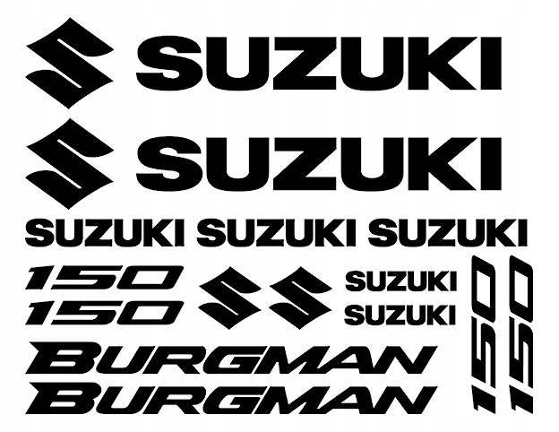SUZUKI BURGMAN 150 __ naklejki _ KOLORY