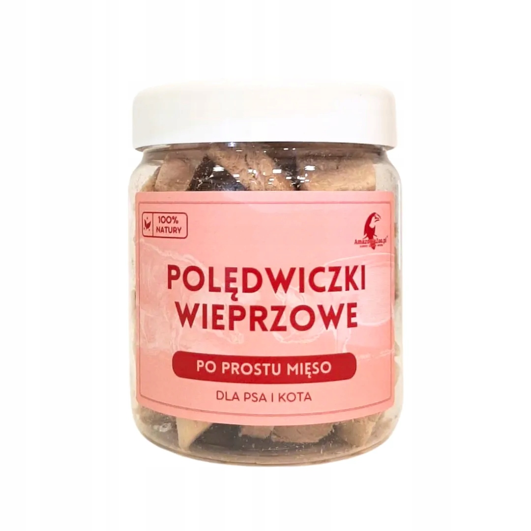 Liofilizowane polędwiczki wieprzowe 200g dla psa i kota najchudsza część
