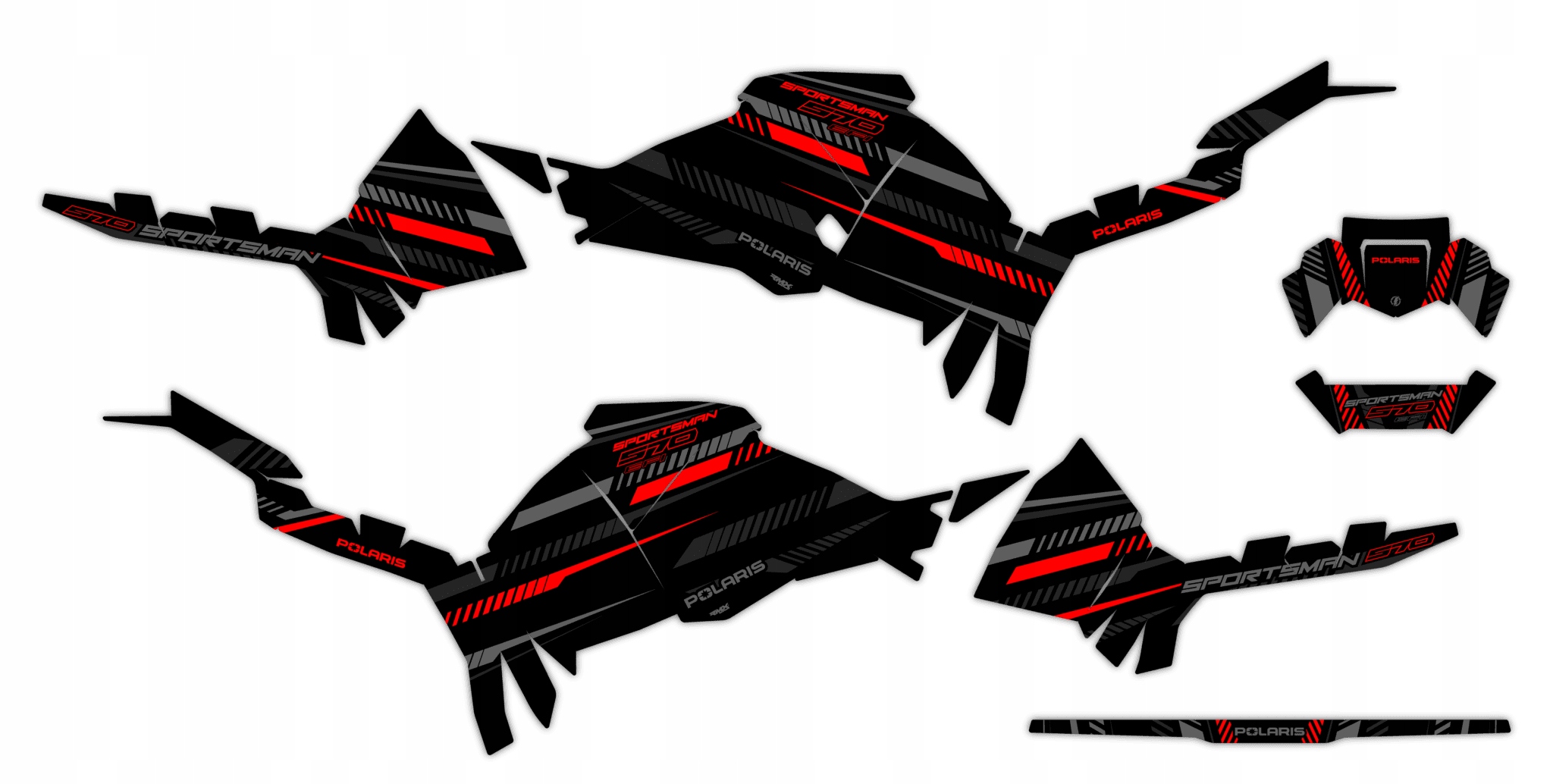 Dýha Samolepky Polaris Sportsman 570 2021+ #9074302