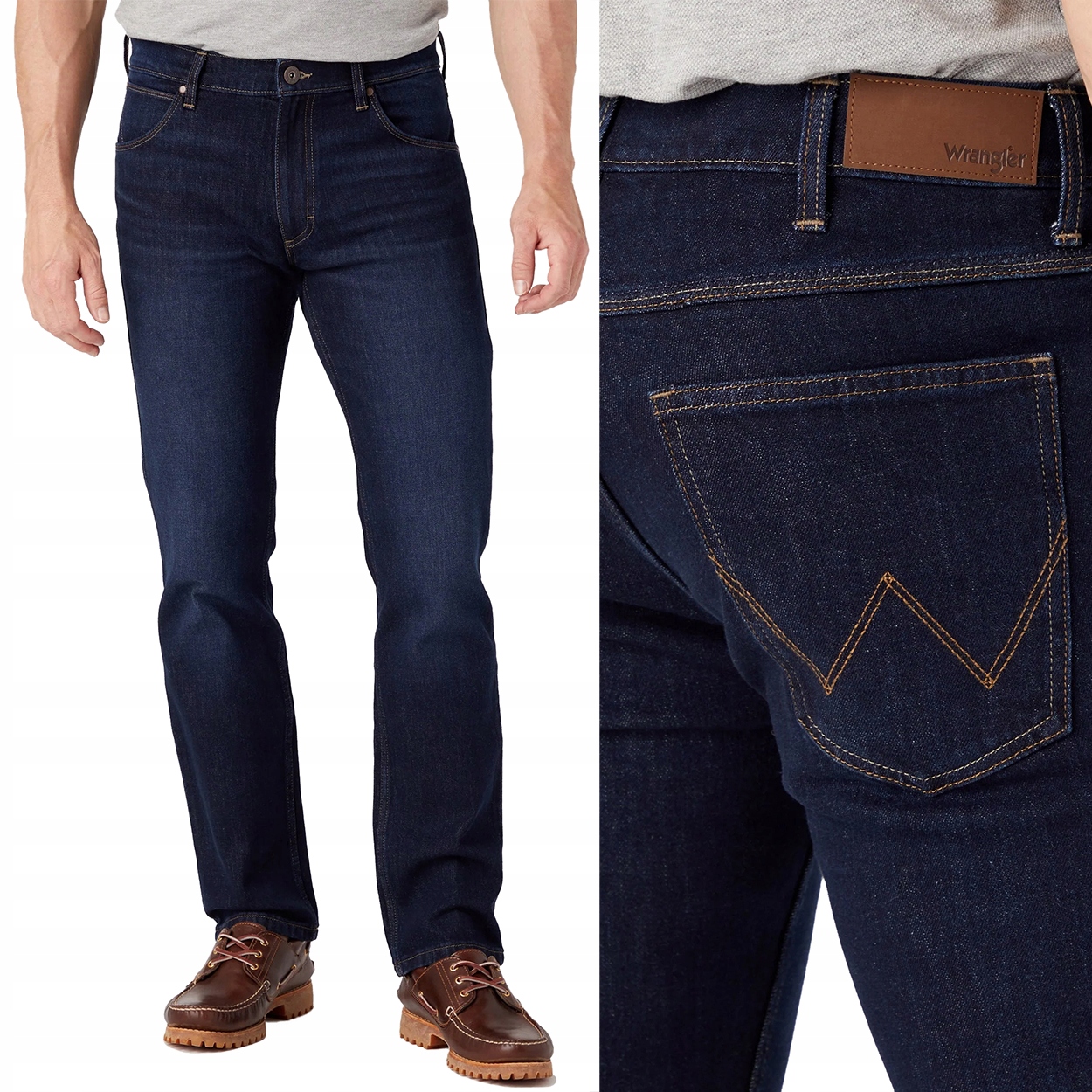 Wrangler Regular Used klasické rovné tmavě modré džíny W31 L32