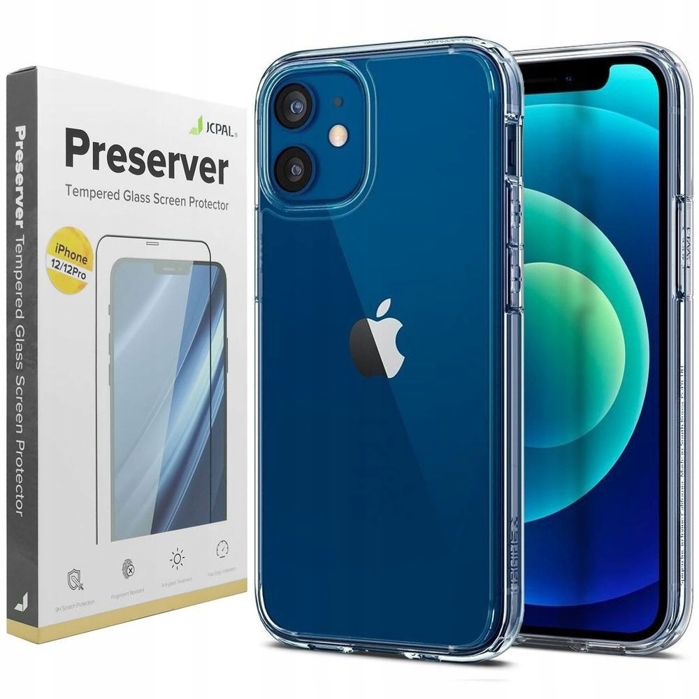 

Etui Szkło Preserver do iPhone 12/Pro, Spigen Uh