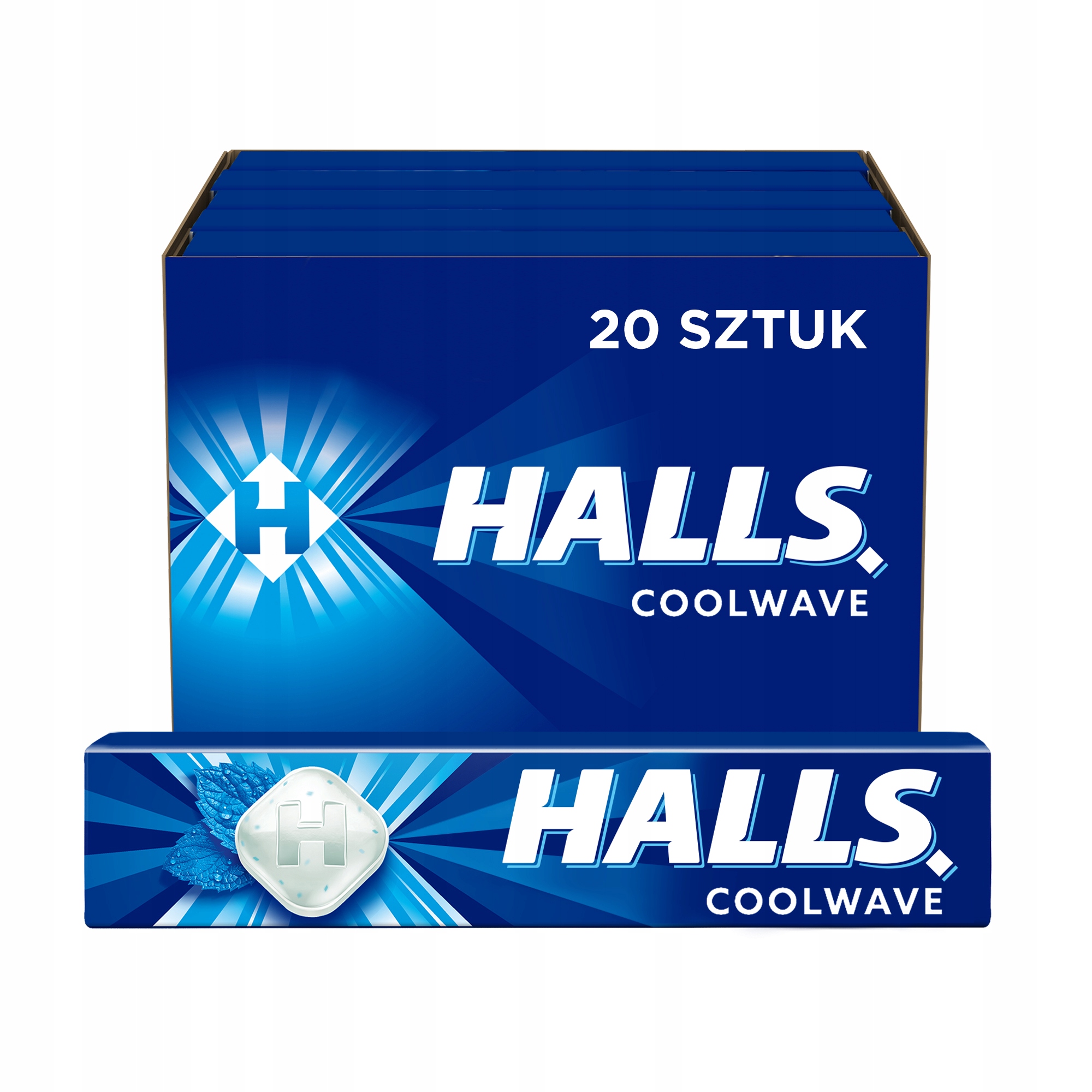 Levně Halls Coolwave Bonbóny 33,5 g x 20 kusů