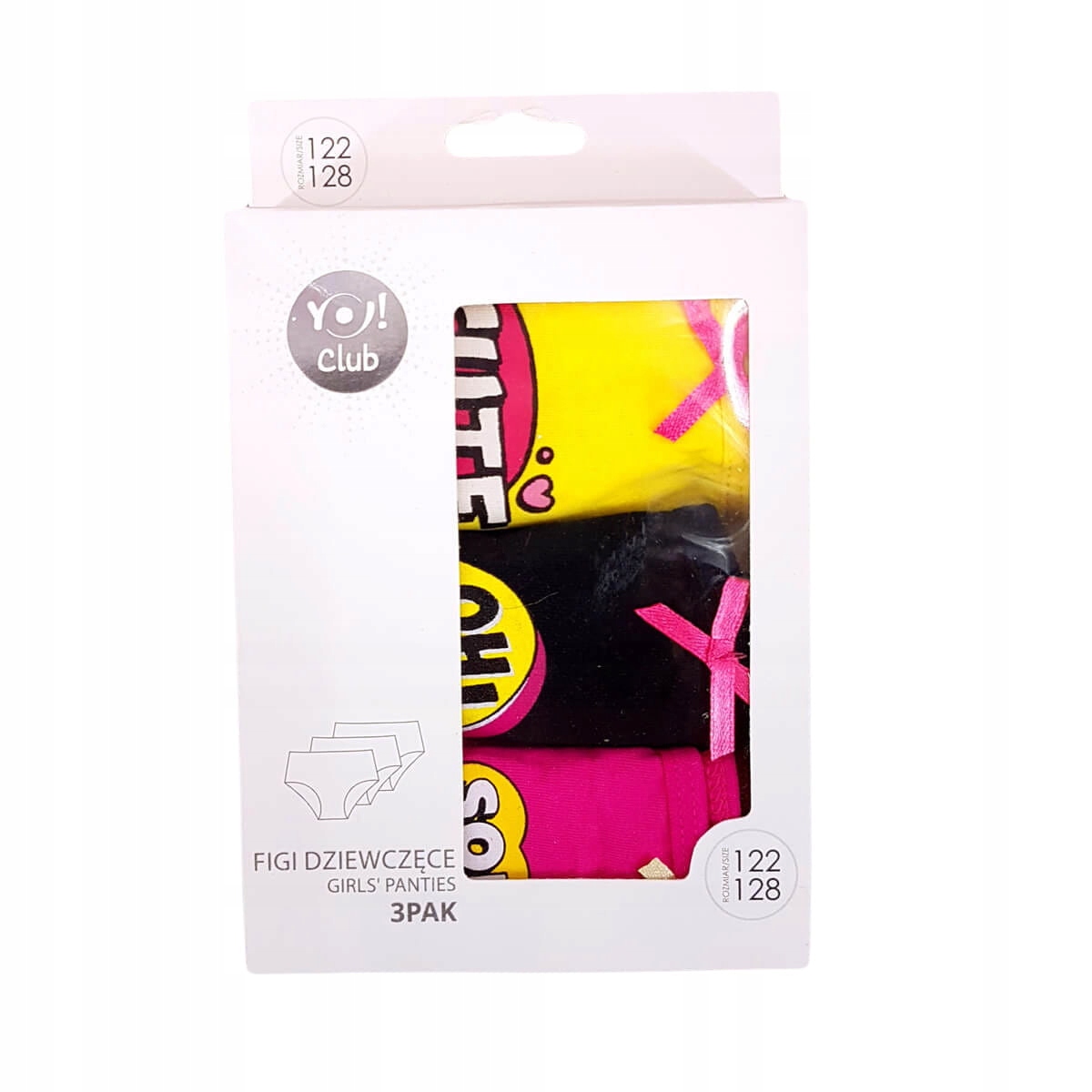 

Figi dziewczęce 3pak box majtki Yo! girl 134/140