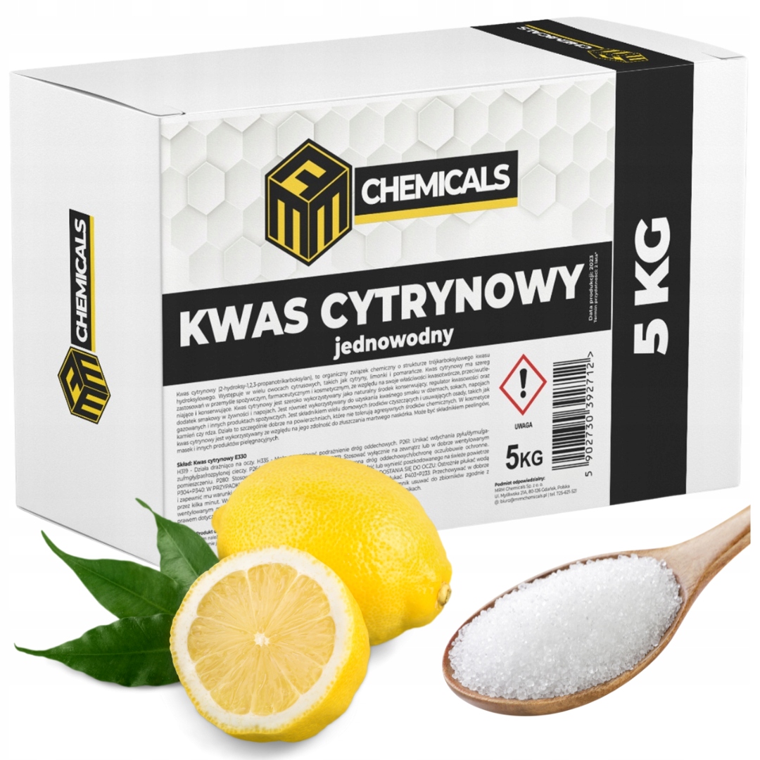 Kwas Cytrynowy 10KG Czysty Kwasek Spożywczy E330 Sprzątanie Ekologiczne