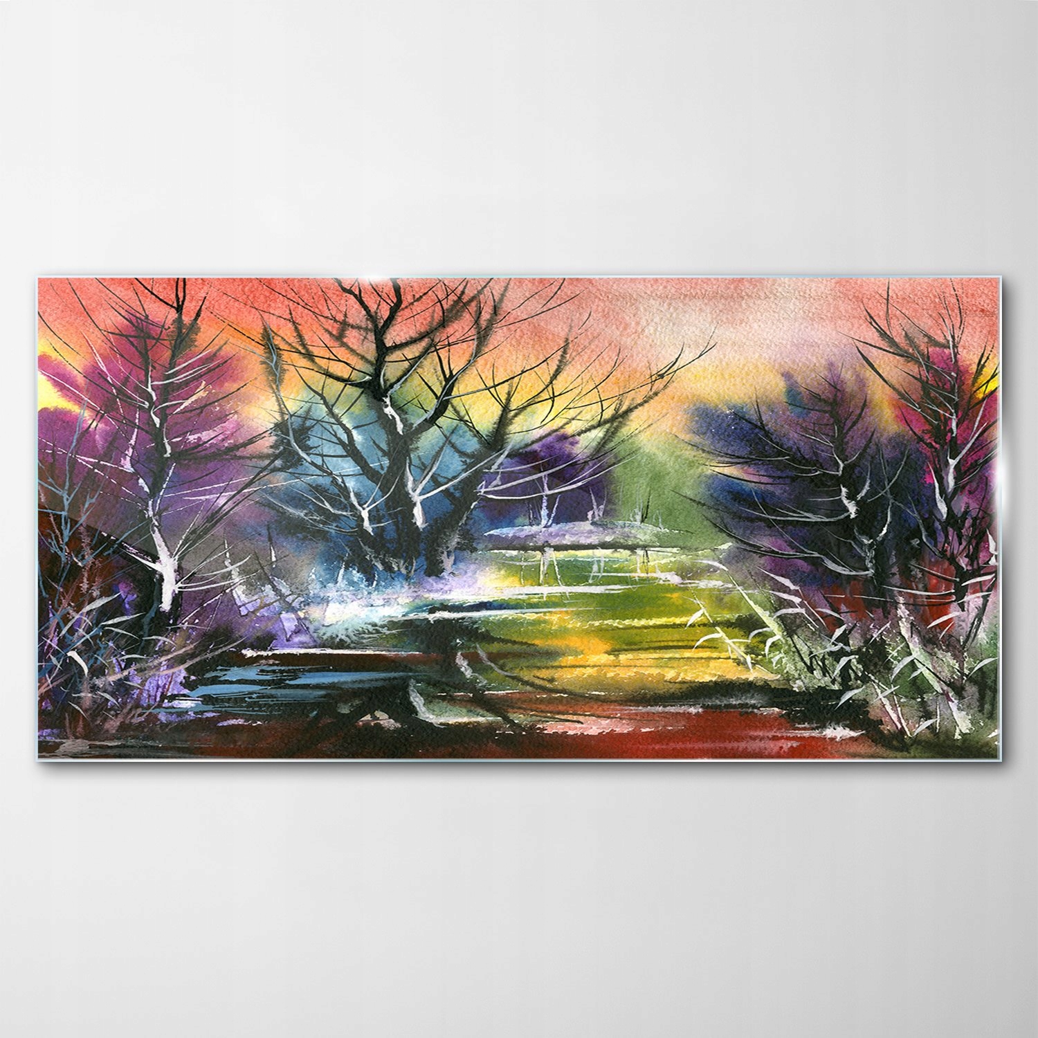 

Obraz na Szkle Dekor Krajobraz Las Drzewa 140x70