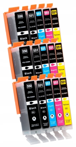 

15x Tusz Do Drukarki Canon Pixma MG6650 MG7150