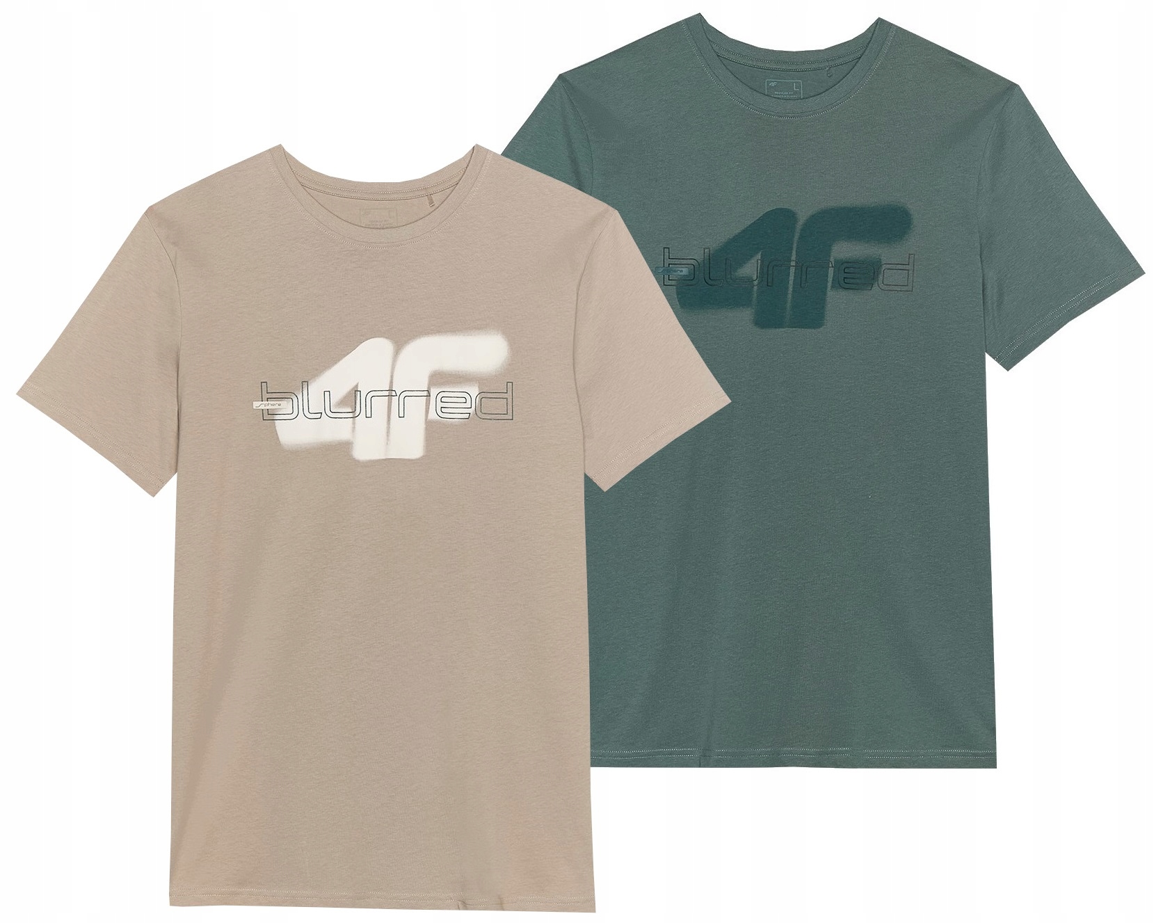 KOSZULKA MĘSKA 4F T-SHIRT BAWEŁNA Z NADRUKIEM PREMIUM ZESTAW 2SZT. L