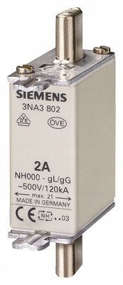 

Wkładka topikowa NH000 80A gG 500V 3NA3824
