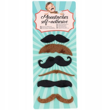 

Wąsy Samoprzylepne Zestaw 6 sztuk Zestaw impreza